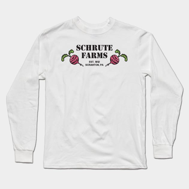 Schrute Farms Beets Long Sleeve T-Shirt by Geekology